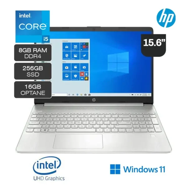 Laptop HP 15-DY2053LA Intel Core i5-1135G7 256GB SSD 16GB Optane 8GB DDR4 LED 15.6" HD