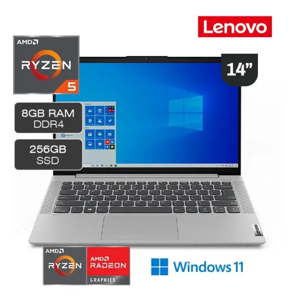 Laptop Lenovo Ryzen 5 5500U 256GB SSD 8GB RAM 14" FHD
