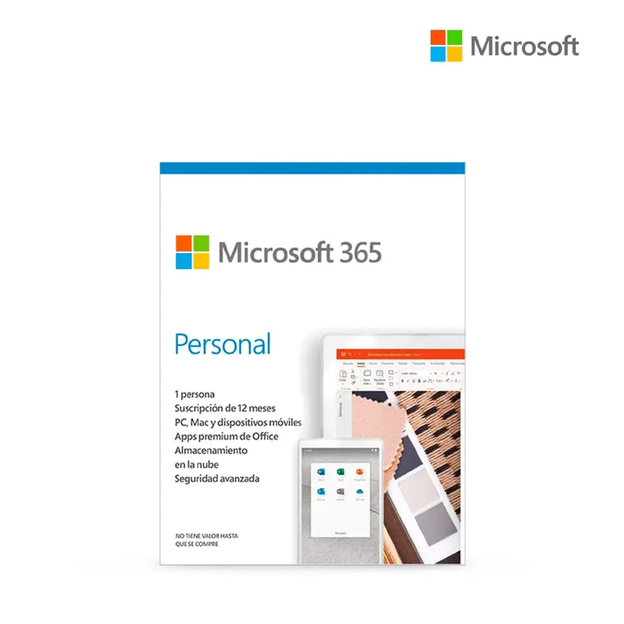 Microsoft Office 365 Personal para PC o Mac Licencia 1 año Microsoft -  Electro A
