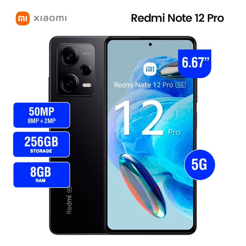 Celular Xiaomi Redmi Note 12 Pro 5G 256GB - Tienda de Celulares