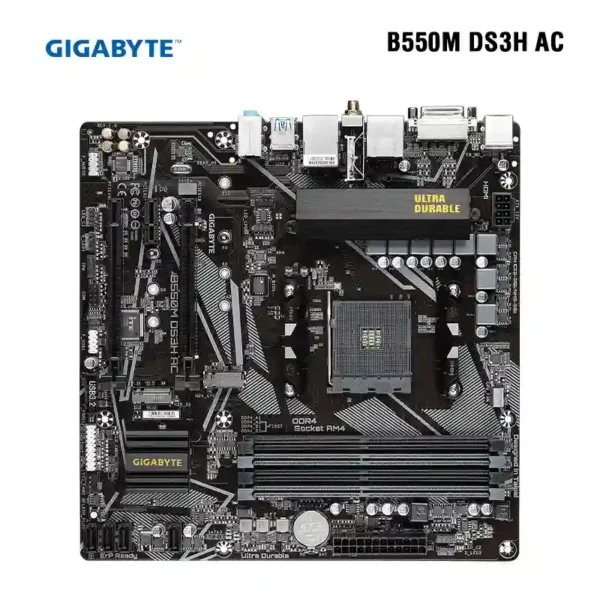 Placa Madre GigaByte B550M DS3H AC AMD Ryzen DDR4 M-ATX