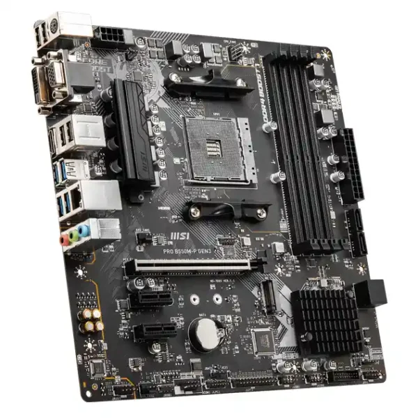 Placa Madre MSI PRO B550M-P GEN3 Chipset AMD RYZEN DDR4 ATX