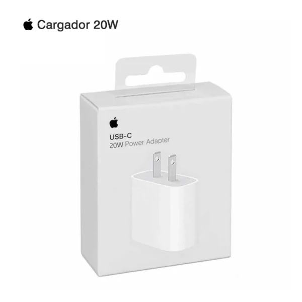 Cargador Apple 20W para iPhone iPad AirPods Watch