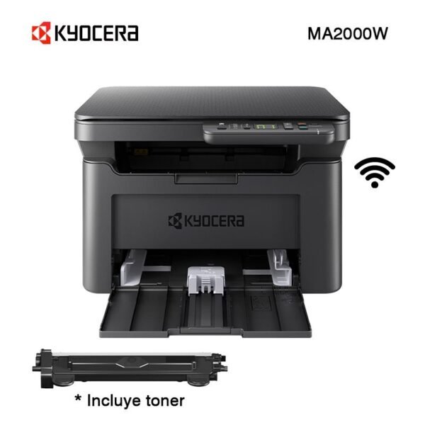 Impresora Multifuncional Laser Monocromática KYOCERA MA2000W Imprime Copia Escanea Wi-Fi