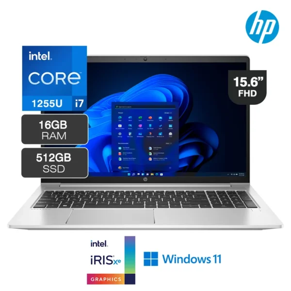 Laptop HP ProBock 450 G9 Core i7-1255U 16GB RAM DDR4 512GB SSD 15.6" Full HD