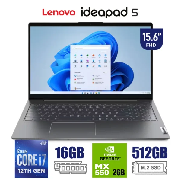 Laptop Lenovo IdeaPad 5 15IAL7 Core i7-1255U 16GB RAM 512GB SSD Video MX550 2GB 15.6" FHD