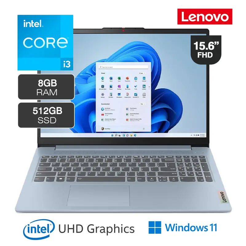 Lenovo IdeaPad Slim 3 15IAN8 Intel Core i3-N305/8Go/256Go SSD/15,6