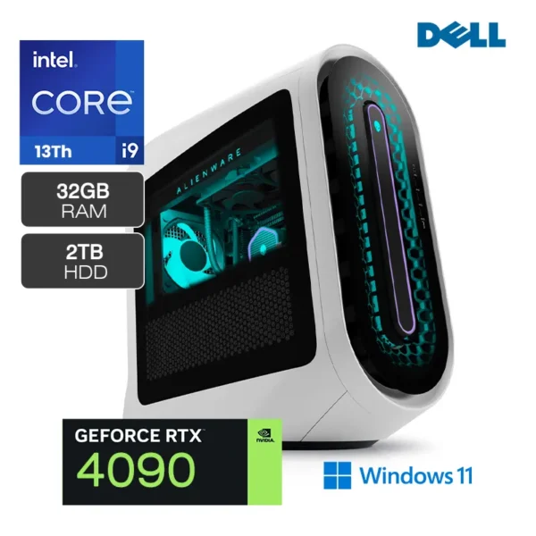 Desktop PC Dell Gaming Aurora AR15 Core i9-13900KF 32GB RAM 2TB HDD RTX 4090 24GB