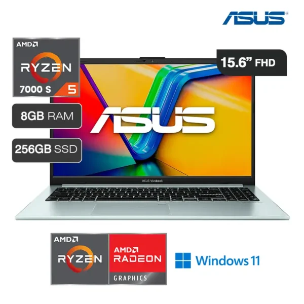 Laptop Asus VivoBook 15 E1504FA Ryzen 5 Serie 7000 RAM 8GB SSD 256GB 15.6"