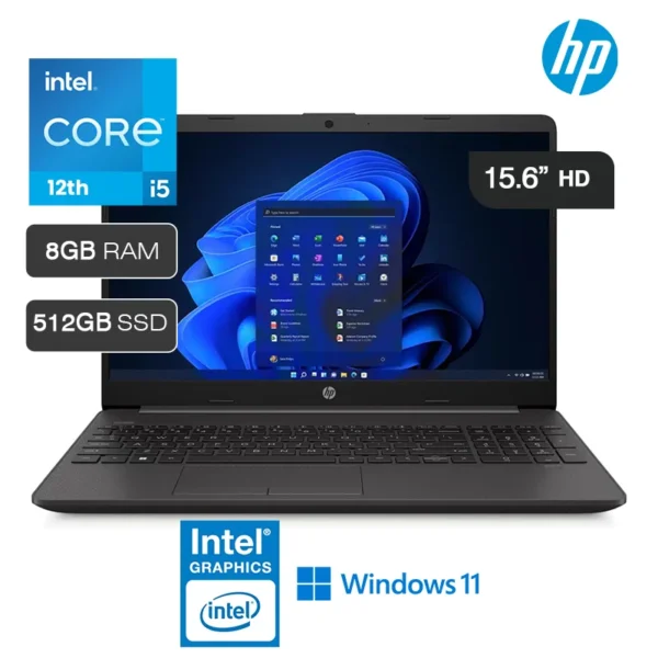 Laptop HP 250 G9 Intel Core i5-1235U 8GB RAM 512GB SSD 15.6" HD