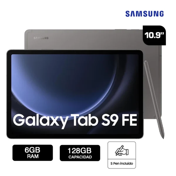 Tablet Samsung Galaxy Tab S9 FE 6GB RAM 128GB Capacidad 10.6"