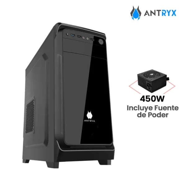 Case Antryx Xtreme E230 Plus con Fuente B450W USB 3.0 USB 2.0