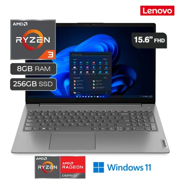 Laptop Lenovo V15 G4 AMN Ryzen 3 7320U 8GB RAM 256GB SSD 15.6" FHD