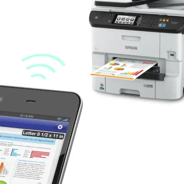 Impresora Multifuncional Epson WorkForce WF-6590 Imprime Copia Escanea Fax ADF
