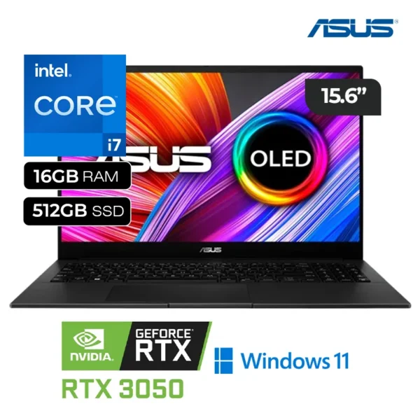 Laptop Gamer Asus Creator Q530VJ-I73050 Intel Core i7-13620H 16GB RAM 512GB SSD RTX 3050 15.6" FHD