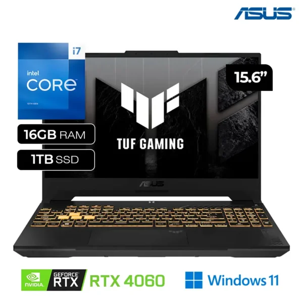 Laptop Asus TUF F15 FX507VV-LP148 Intel Core i7-13620H 16GB RAM 1TB SSD RTX 4060 15.6" FHD