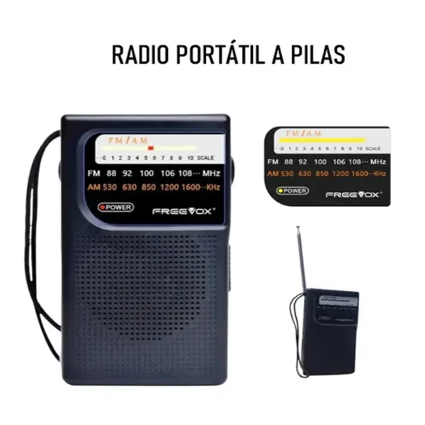 Radio Portátil de Bolsillo a Pilas AM/FM FreeVox