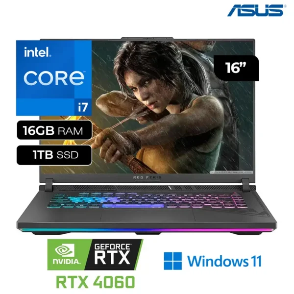 Laptop Gamer ASUS ROG STRIX G16 G614JV-AS74 Intel Core i7-13650HX RAM 16GB SSD 1TB RTX 4060 16" WUXGA