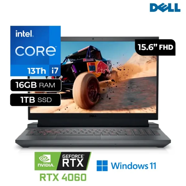 Laptop Gamer DELL G15 G5530 Intel Core i7-13650HX RAM 16GB Disco SSD 1TB RTX 4060 15.6" FHD